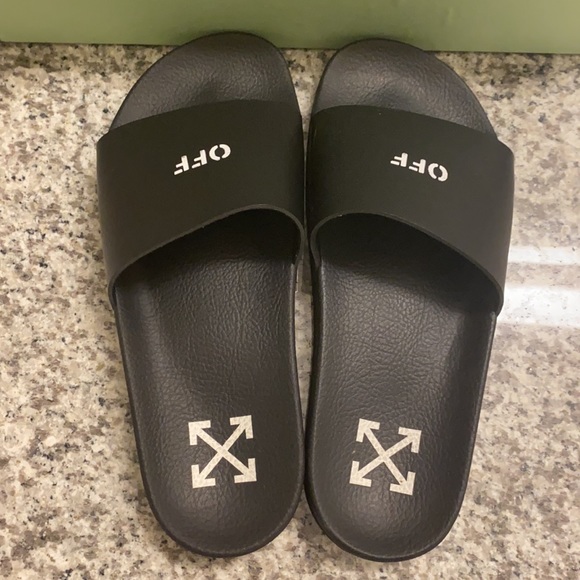 Black Off-White Slides Size 40 main image 5